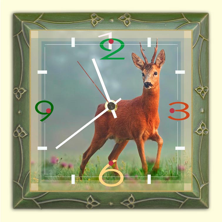 Wanduhren mit Jagdmotiv