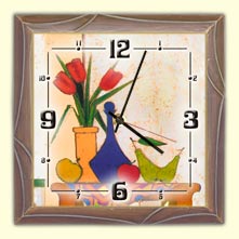 Wanduhr Tulpennmotiv